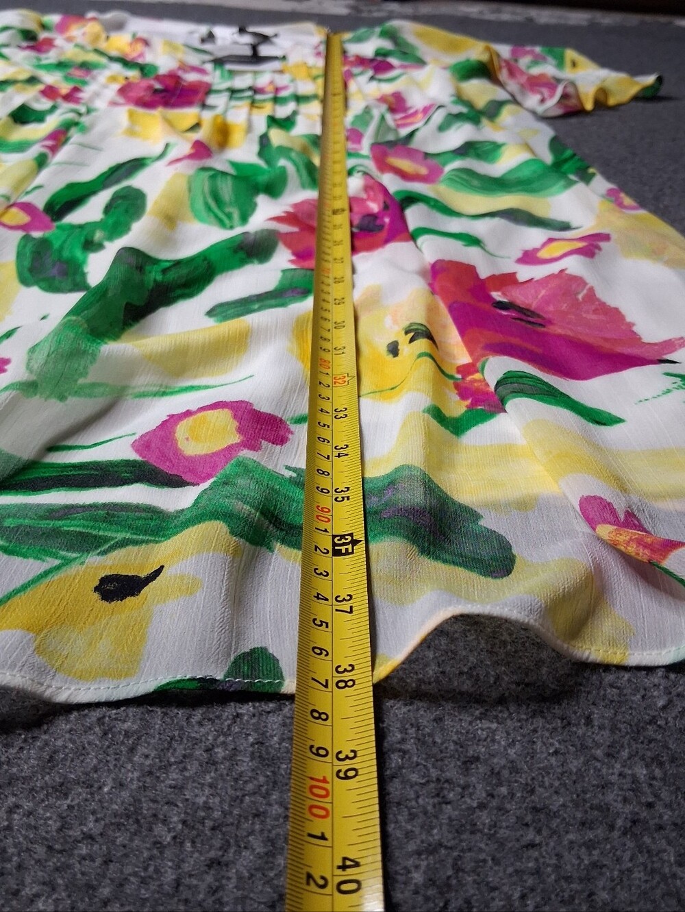 DKNY Floral Chiffon Pleated Mini Dress NWT Size 16 - Picture 10 of 14